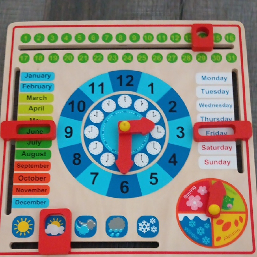 Educational Wooden Clock Toy
